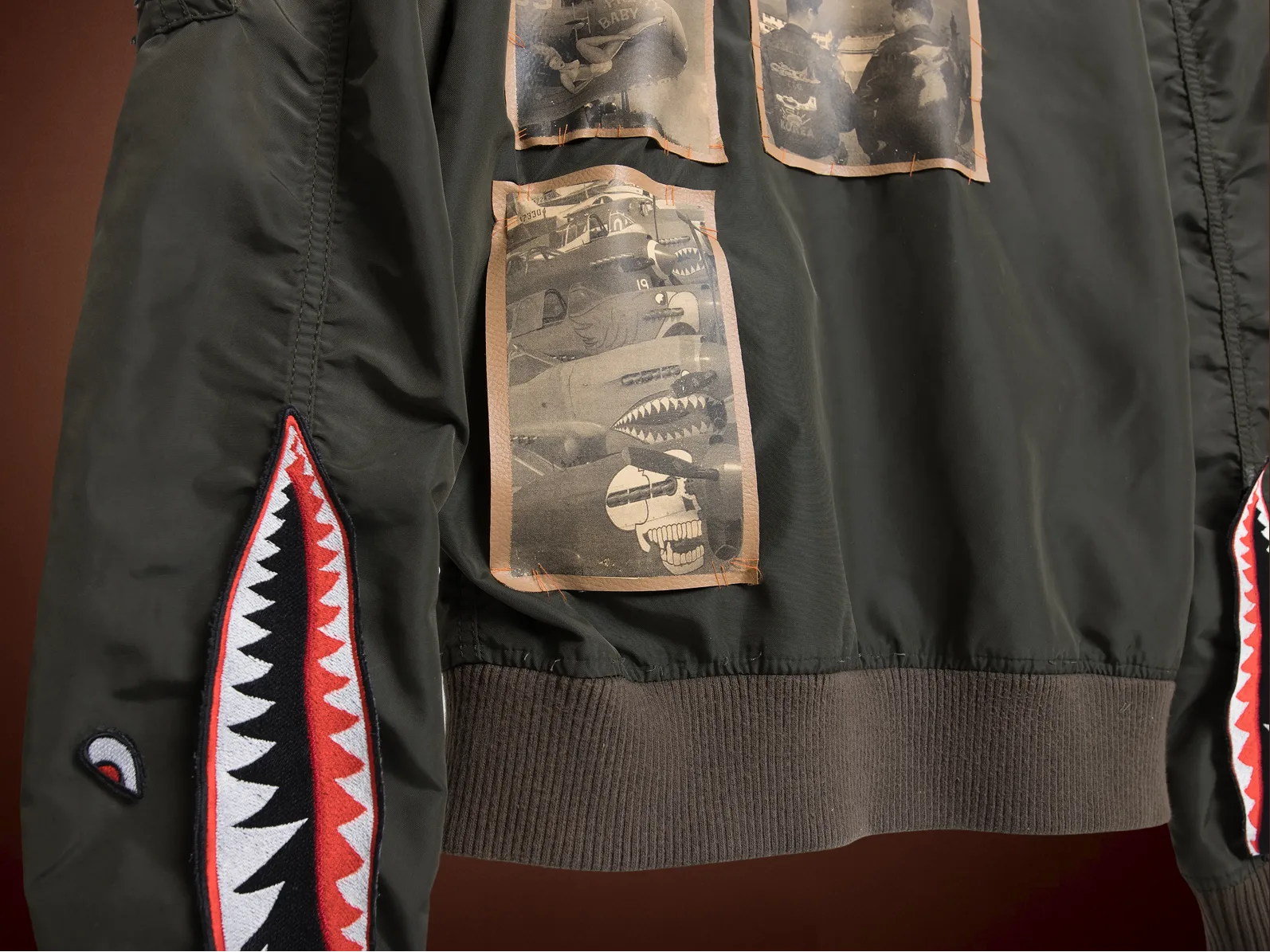 Sleeve detail — shark teeth