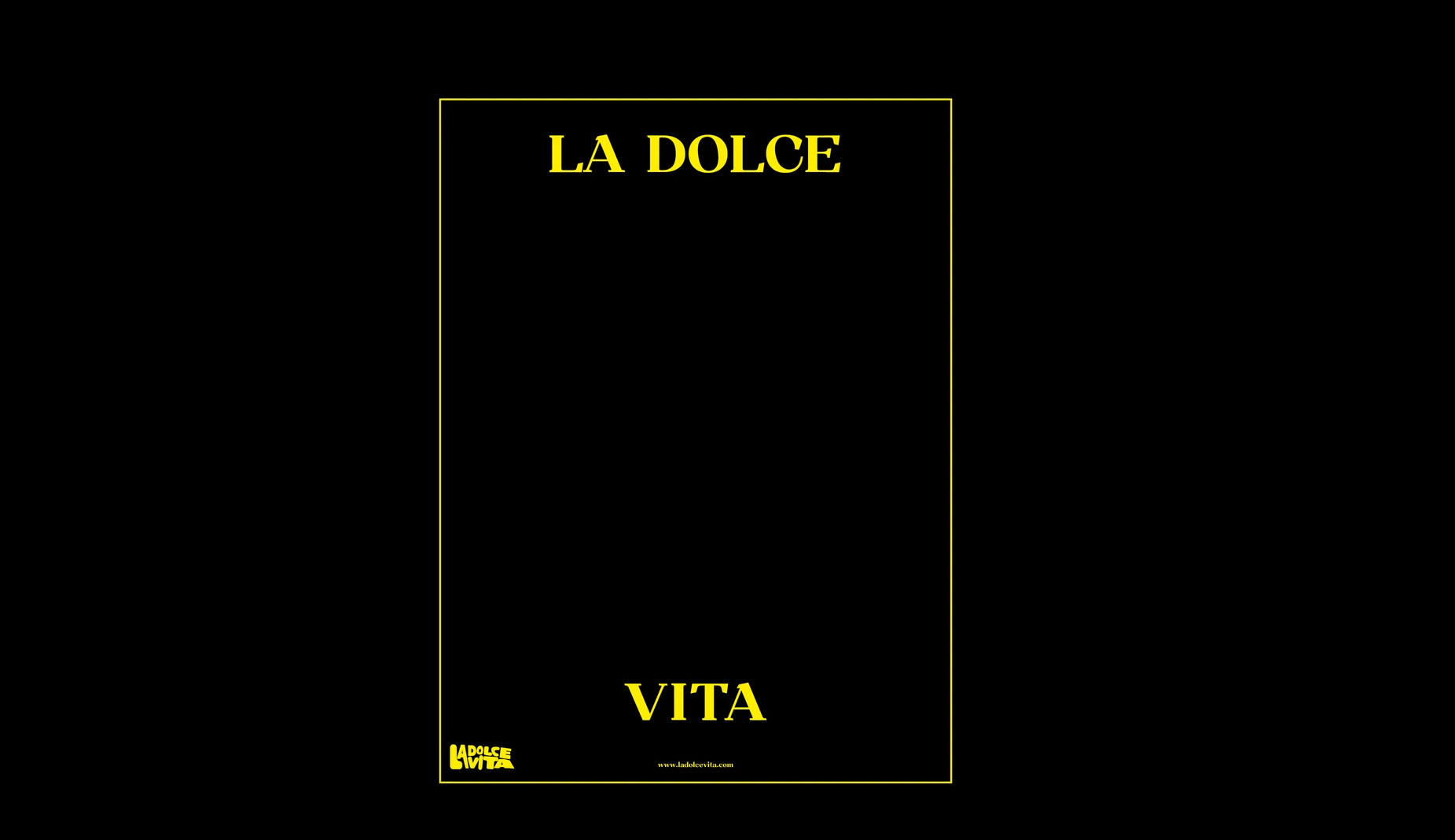La Dolce Vita — poster, framed