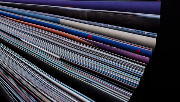 Page edges showing colored section breaks